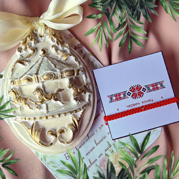 Подаръци за Бебе в Кутия Гривна със Злато 14К