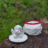 Подарък за бебе новородено, гривна с червен конец и злато 